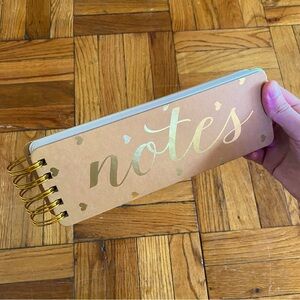 Boho Chic Slim Style Spiral Notebook with Lined Pages